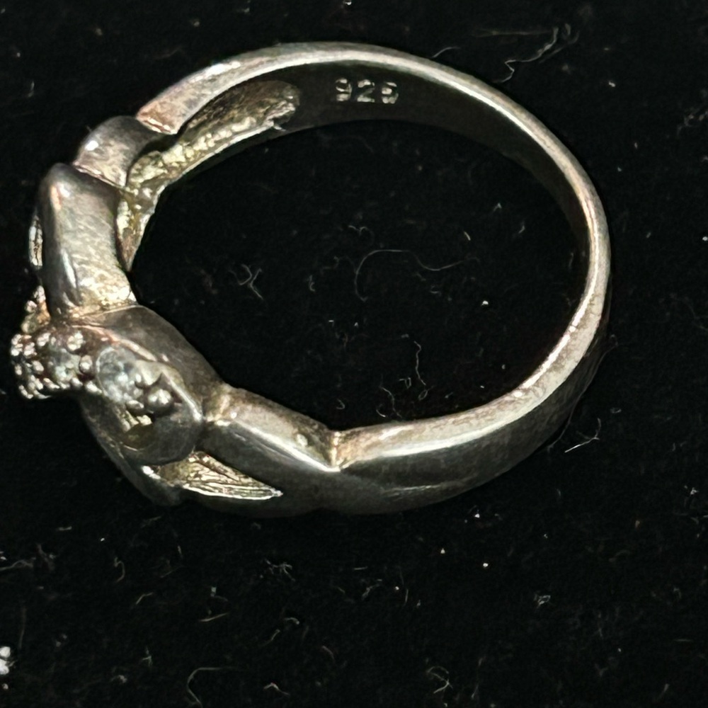 925 Silver Infinity Heart Ring With Crystals - image 3